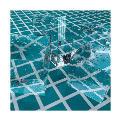 Alta transmissão de luz 93% painéis de amostra acrílicos transparentes para piscina familiar ao ar livre