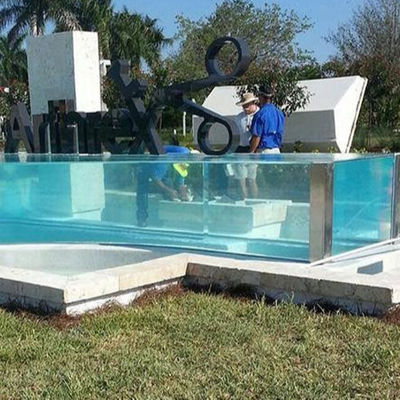 Custom fácil de instalar piscina com janela de acrílico e madeira de plástico placa cor