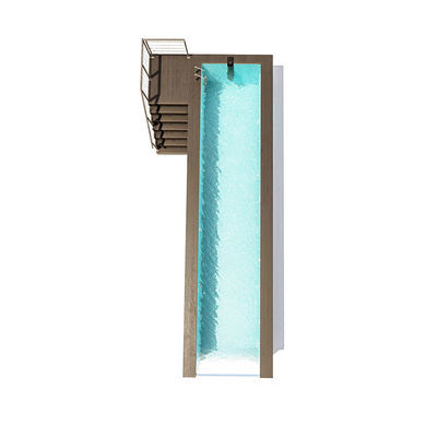 Piscinas de fibra de vidro rectangulares pré-fabricadas para jardim comercial ao ar livre