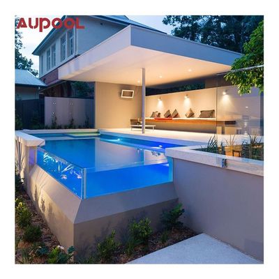 Piscina integrada pré-fabricada acrílica de lucite personalizada para residência privada