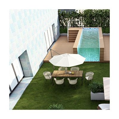 Grande piscina pré-fabricada de vidro acrílico transparente para piscinas exteriores acima do solo