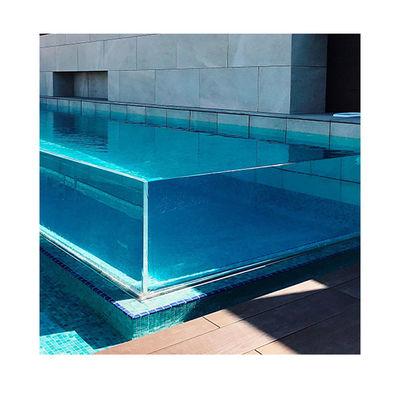 Piscina de fibra de vidro acrílica exterior transparente Pequeno quintal painéis de solo de folha