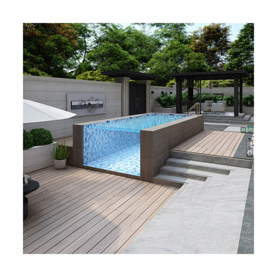 Villa acrílica piscina de 6 pés Balboa profunda controlada rectangular acima do solo piscina