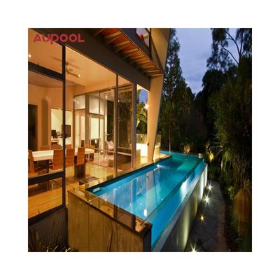 Portão de guarda de vidro deslizante Custom Pool Moldura acrílica com painel transparente congelado