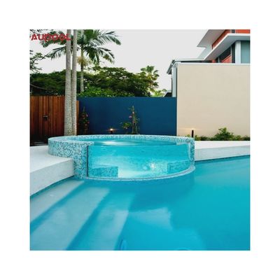 Piscina de vidro acrílico retangular de alta transmissão de luz para hotéis subterrâneos