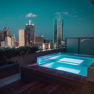 Piscina acrílica de alta transmissão luminosa para distribuição de villas e jacuzzis