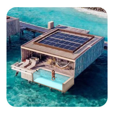 Villa de água Piscina Spa sem fim com grande placas de fibra de carbono e acrílico transparente