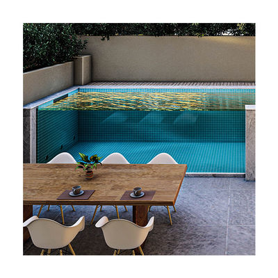 Hotel Backyard Fiberglass Infinity Pool com design de vidro acrílico e tamanho extra grande