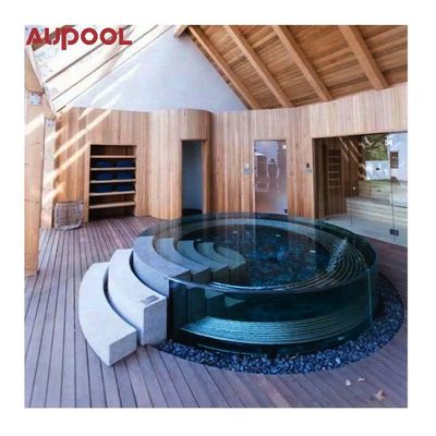 Folha de vidro acrílico transparente de luxo durável para piscinas e aquários de peixes