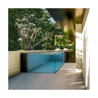 Piscina Infinita ao ar livre sobre o solo Fibra de vidro Lucite Densidade acrílica 1,2 g/cm3