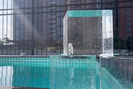 Treinamento de instalação de janelas acrílicas de tamanho personalizado para piscinas subaquáticas residenciais