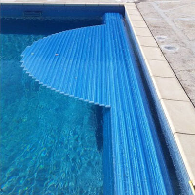 Cobertura automática de piscina AUPOOL azul transparente OEM com certificações CE e motores de 12 V