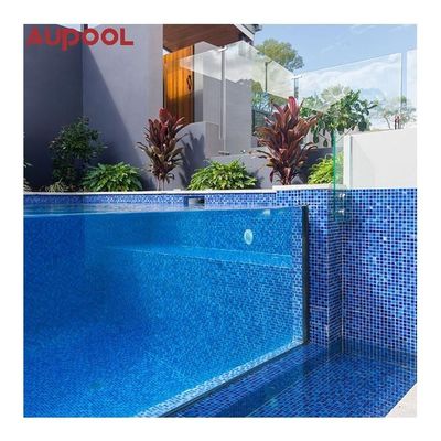 Piscinas de plástico personalizadas para vista do telhado de vidro infinito