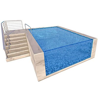 Instalação ao ar livre Piscina pré-fabricada acrílica de luxo personalizada com certificação TUV