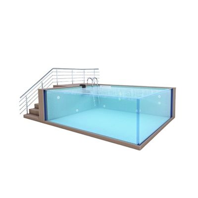 Instalação ao ar livre Piscina pré-fabricada acrílica de luxo personalizada com certificação TUV
