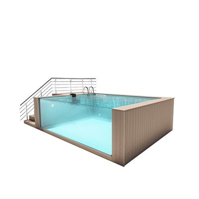Instalação ao ar livre Piscina pré-fabricada acrílica de luxo personalizada com certificação TUV