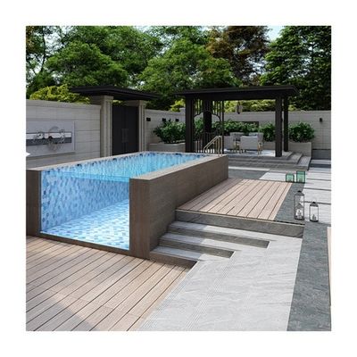 Instalação ao ar livre Piscina pré-fabricada acrílica de luxo personalizada com certificação TUV