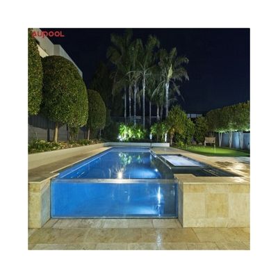 Instalação fácil Design de piscina acrílica para casa de campo Natação interior Decoração de fundo clara