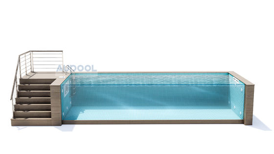 Transparante Piscina Prefabricada Projeto Humanizado e Gerador de Cloreto de Sal