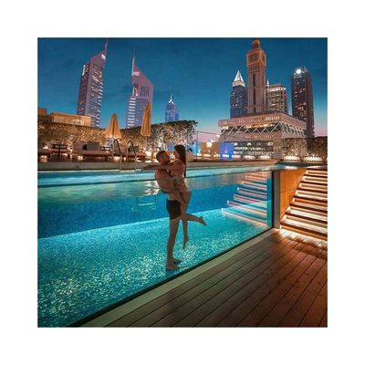100% de Lucite puro PMMA AUPOOL Vidro de piscina com painel acrílico