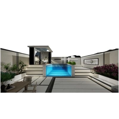 Piscina de acrílico transparente superior para hotéis academias escolas e sanatórios