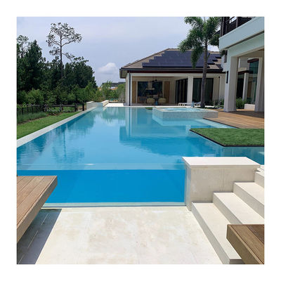 Demandas do cliente Piscina exterior retangular com fibra de carbono e fibra de vidro