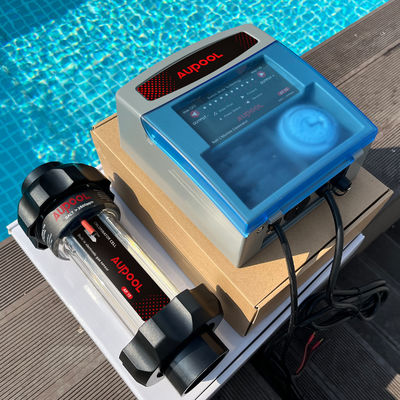 Clorinador de sal para piscina de água salgada 27.5Vdc Saída 100.4-190.1 Watts Consumo de energia