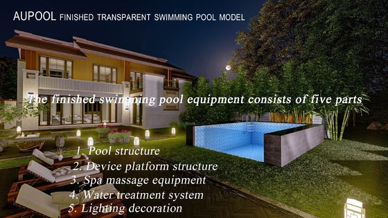 Duas bombas de água de filtragem completa piscina pré-fabricada para espaço subterrâneo