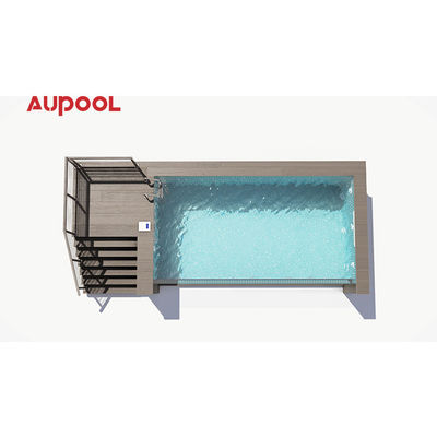 Água limpa mente limpa pré-fabricado 20Ft 40Ft Container de transporte piscina com corte