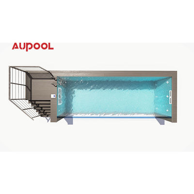Água limpa mente limpa pré-fabricado 20Ft 40Ft Container de transporte piscina com corte