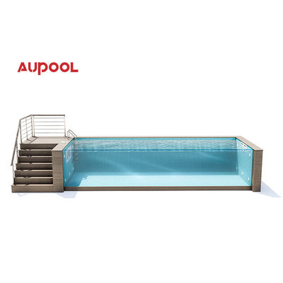 Água limpa mente limpa pré-fabricado 20Ft 40Ft Container de transporte piscina com corte