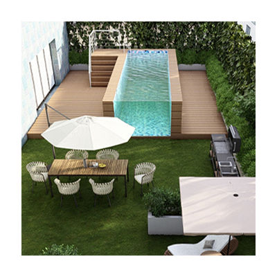 Densidade de painel acrílico 1,2 g/cm3 Piscina exterior de aço composto com máquina de piscina infinita