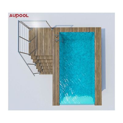 Folha de acrílico Aupool Quadro Piscina com material de superfície de mármore incrustada em jade