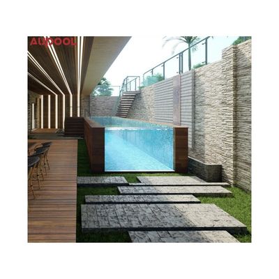 Folha de acrílico Aupool Quadro Piscina com material de superfície de mármore incrustada em jade