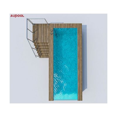 Folha de acrílico Aupool Quadro Piscina com material de superfície de mármore incrustada em jade