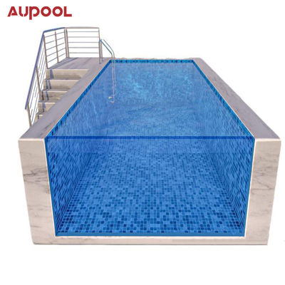 Folha de acrílico Aupool Quadro Piscina com material de superfície de mármore incrustada em jade