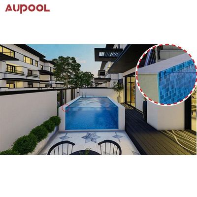 Material de superfície de mármore incrustado em jade Piscina com janela acrílica para fácil instalação