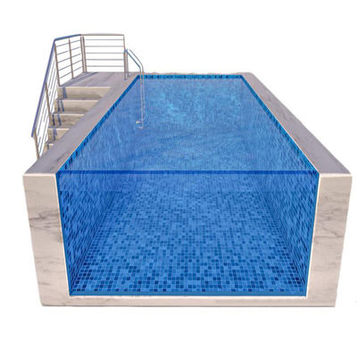 Piscina transparente feita de material 100% puro para hotéis escolas e ginásios