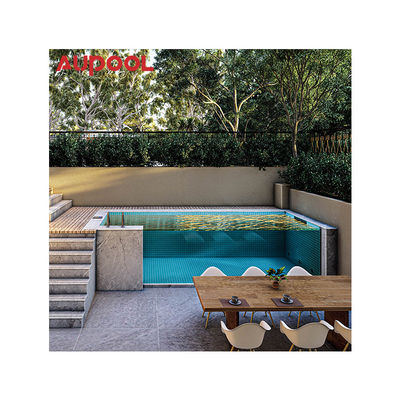 Piscina pré-fabricada de acrílico transparente exterior com espessura de painel personalizada