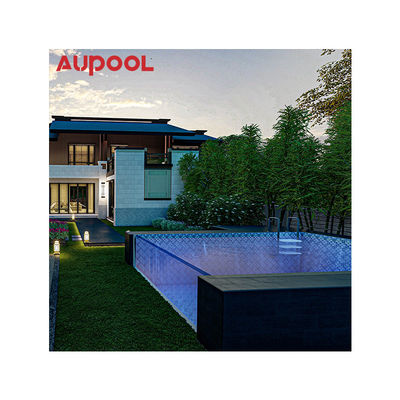 Piscina pré-fabricada de acrílico transparente exterior com espessura de painel personalizada