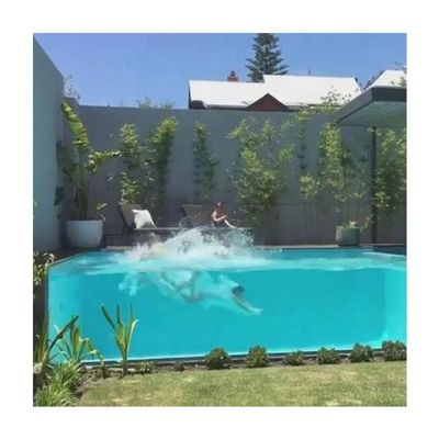 Vila pátio personalizado exterior grande tamanho piscina acrílica com folha de painel