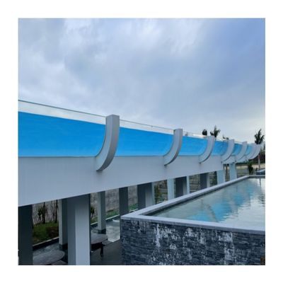 Fácil Instalação AUPOOL 50mm transparente espessa folha de vidro acrílico para piscina de tamanho personalizado
