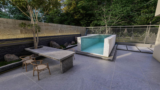 Custom Cast Clear Acrylic Swimming Pool Clear Coffee Color Madeira Placa de plástico Perspex