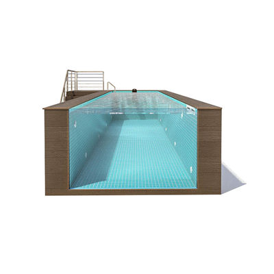 24m3 Capacidade de água da piscina Piscina acrílica Paredes de vidro com espessura de 90 mm