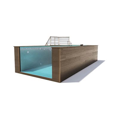24m3 Capacidade de água da piscina Piscina acrílica Paredes de vidro com espessura de 90 mm