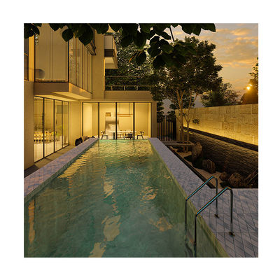Transmissão de luz de alta diafaneidade 92,5% Lucite acrílico piscina pré-fabricada para quintal do hotel