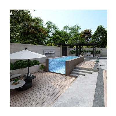 Transmissão de luz de alta diafaneidade 92,5% Lucite acrílico piscina pré-fabricada para quintal do hotel