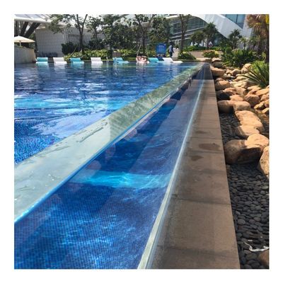 Vila de piscina portátil com materiais PMMA e excelente resistência ao clima