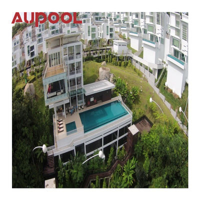 Folha de acrílico de cores claras Spa de natação Whirlpool Piscinas infinitas para piscina de contêiner ao ar livre