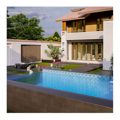 Lucite Acrílico acima do solo Container modular casa piscina com parede transparente design de janela